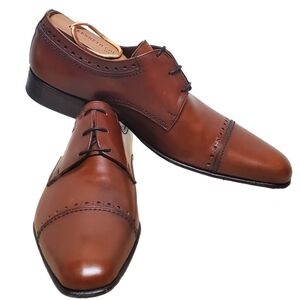 Moreschi Men's Brown Derby Shoes Size 8.5